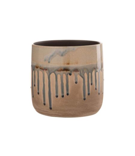 Cache-Pot en Céramique Droplet 18cm Beige