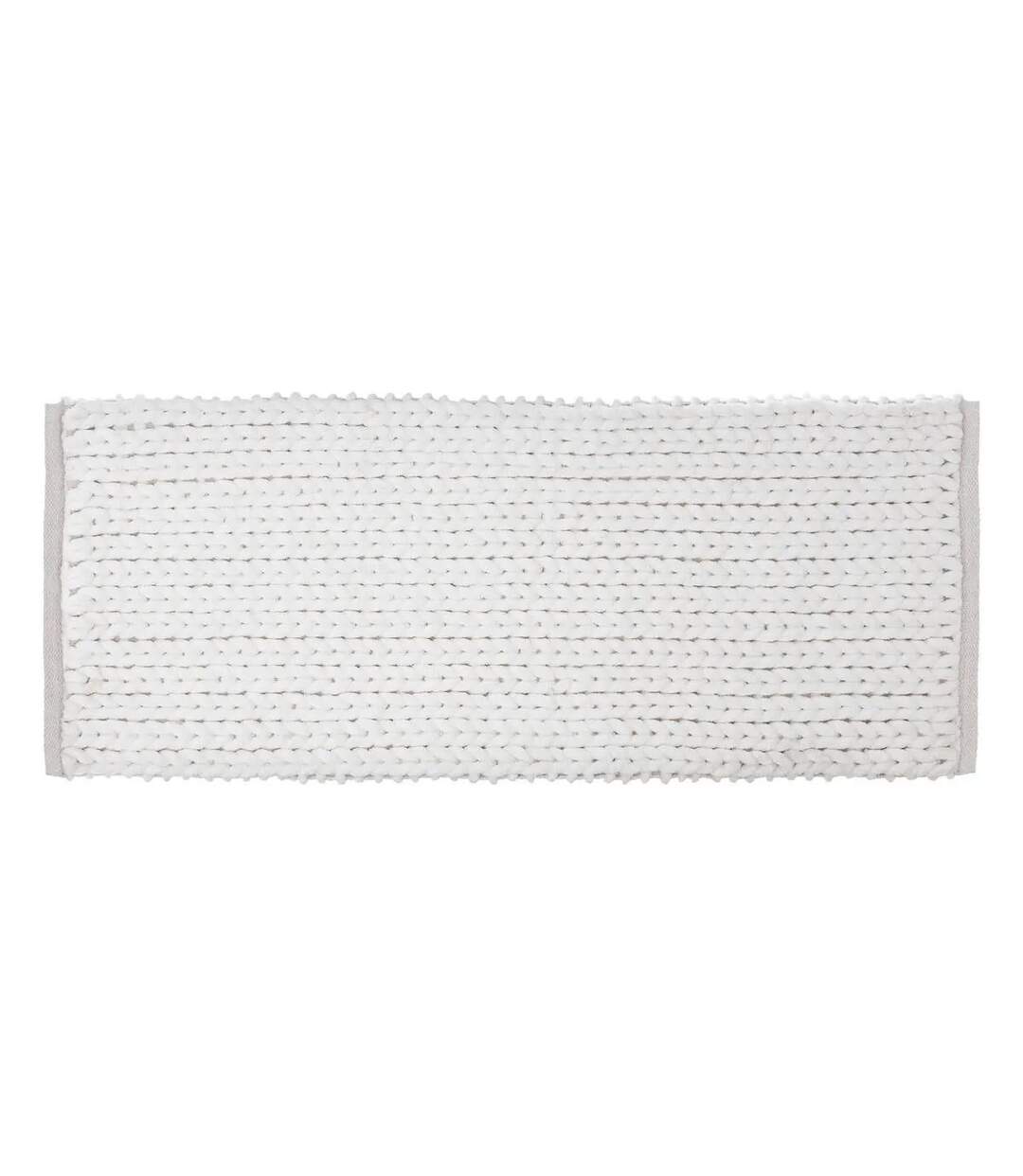 Tapis de Salle de Bain Tissé Épais 50x120cm Blanc-1