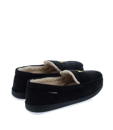 Mens Aspen Moccasin Slippers Black Lyle & Scott