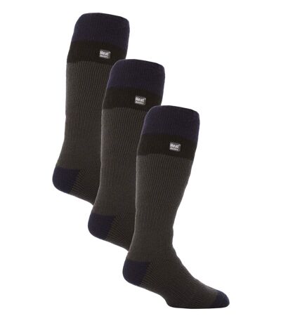 Men's Thermal Striped Ski Socks | High Quality Heat Holders Extra Long Socks