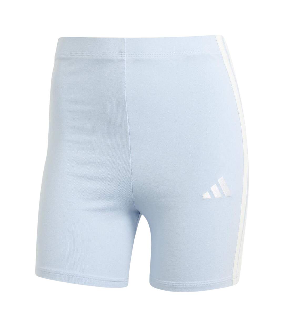 Short De Motard Motif/style 3 Rayures Femme Bleu Pâle Adidas-1