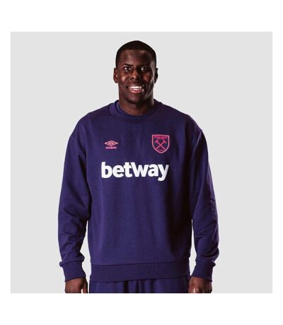 Umbro Mens 23/24 West Ham United FC Fleece Sweatshirt (Astral Aura)