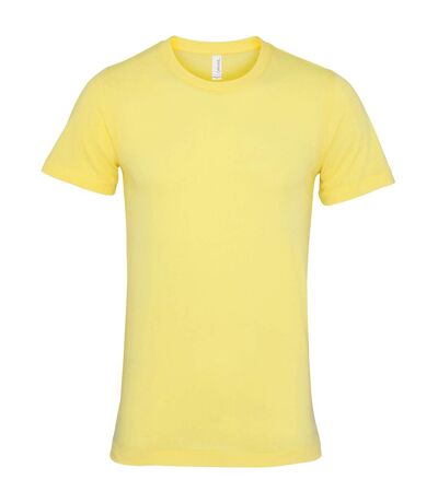 Unisex adult jersey crew neck t-shirt yellow Bella + Canvas