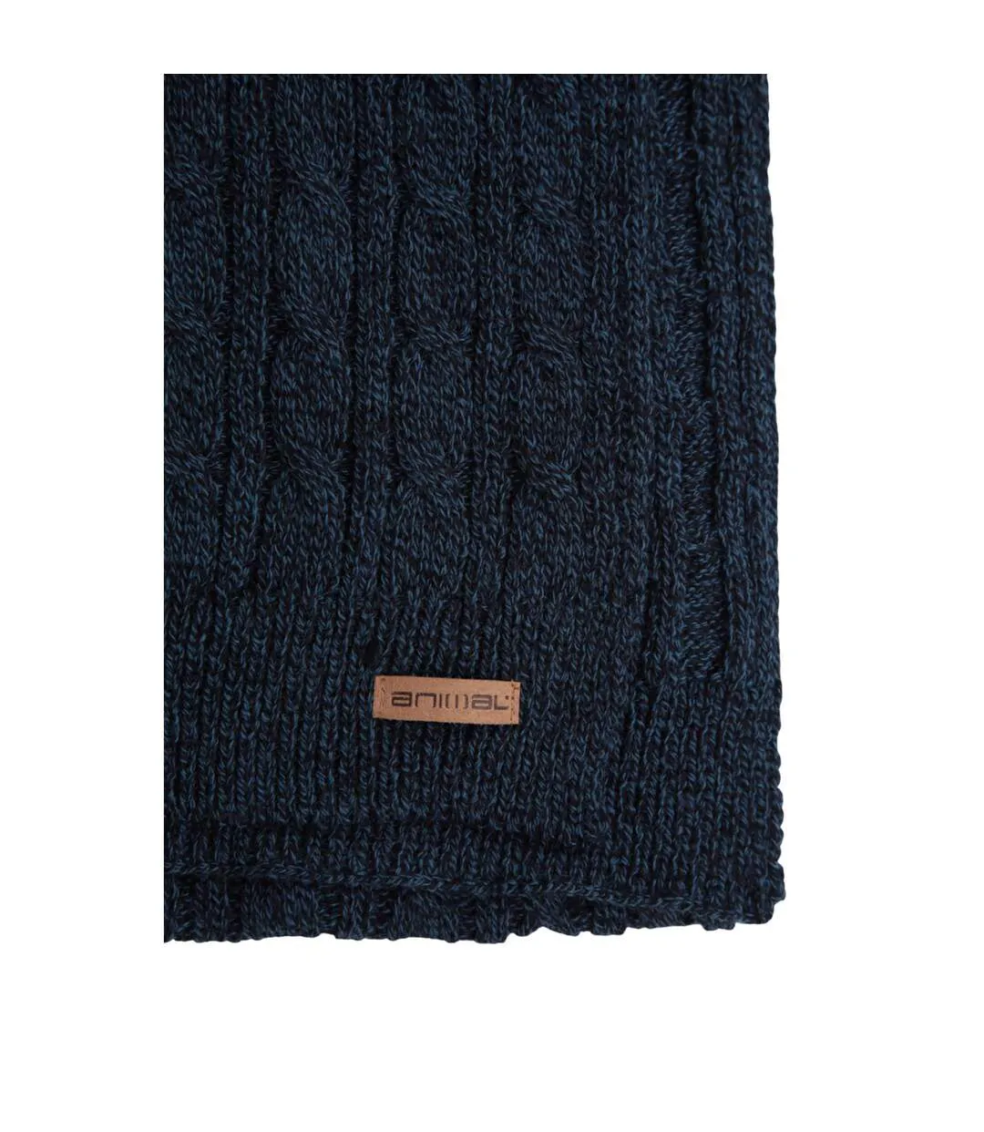 Drew Knitted Scarf One Size Navy Animal-3
