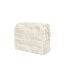 Trousse de Toilette Imitation Fourrure Fluffy 18cm Crème-1