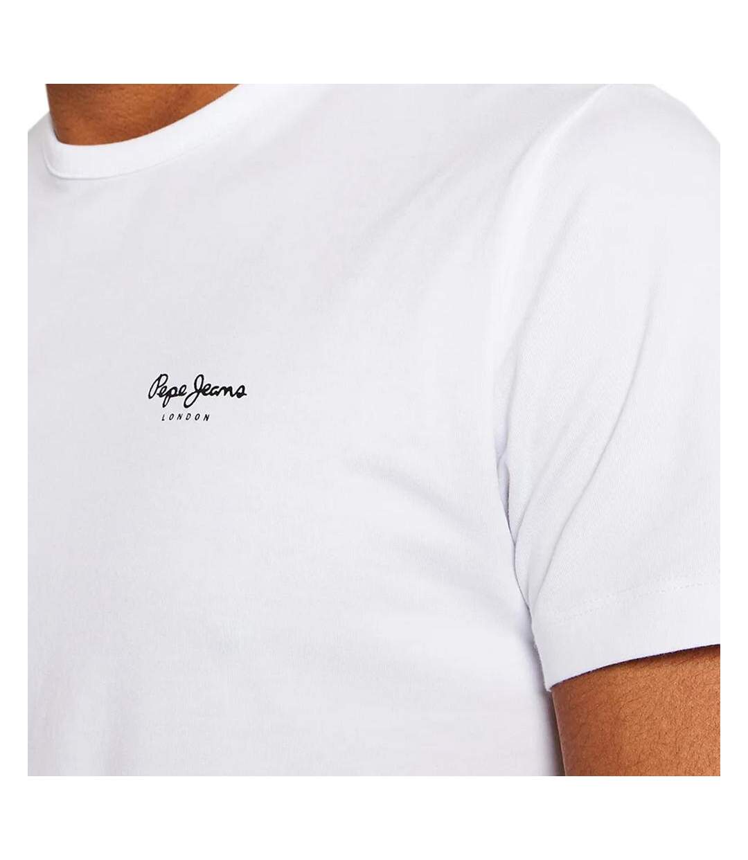 T-shirt blanc homme pepe jeans original basic-2