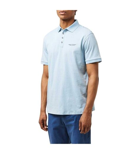 Mens Cotton Polo Shirt Ash Blue Armani Exchange