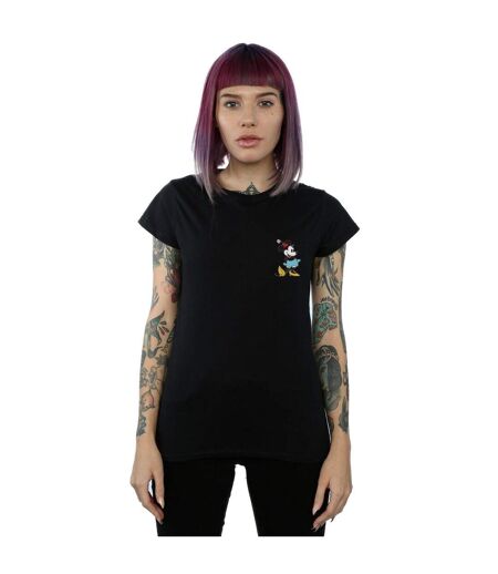 Disney Femme/Ladies Minnie Mouse Kick Chest Cotton T-Shirt (Noir) - UTBI31752