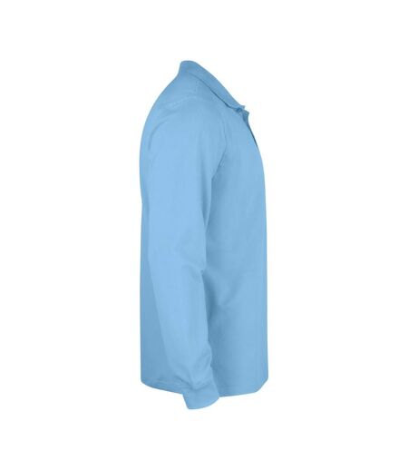 Clique Mens Classic Lincoln Long-Sleeved Polo Shirt (Light Blue) - UTUB715