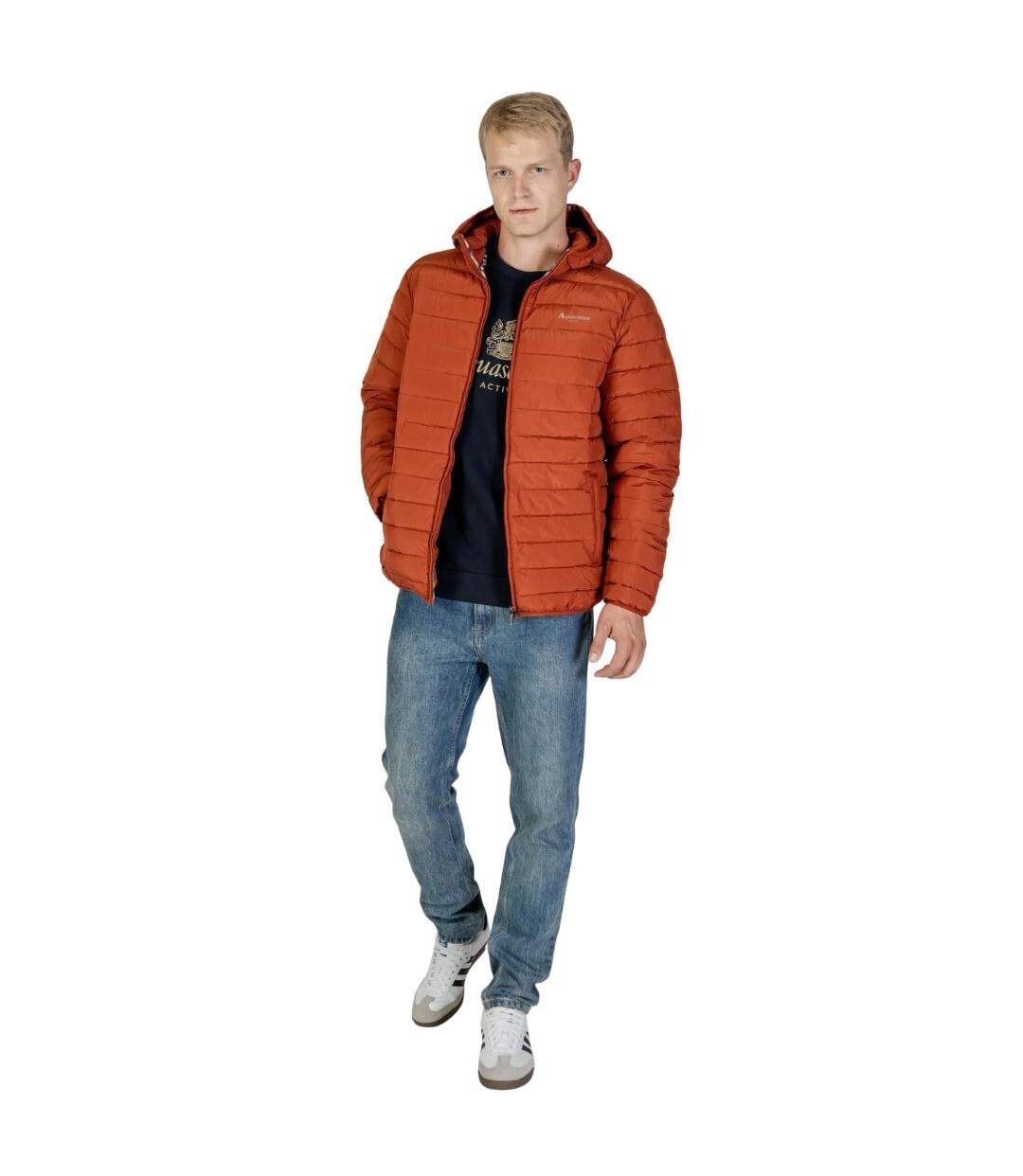 Mens Active Padded Jacket Rust Orange Aquascutum-1