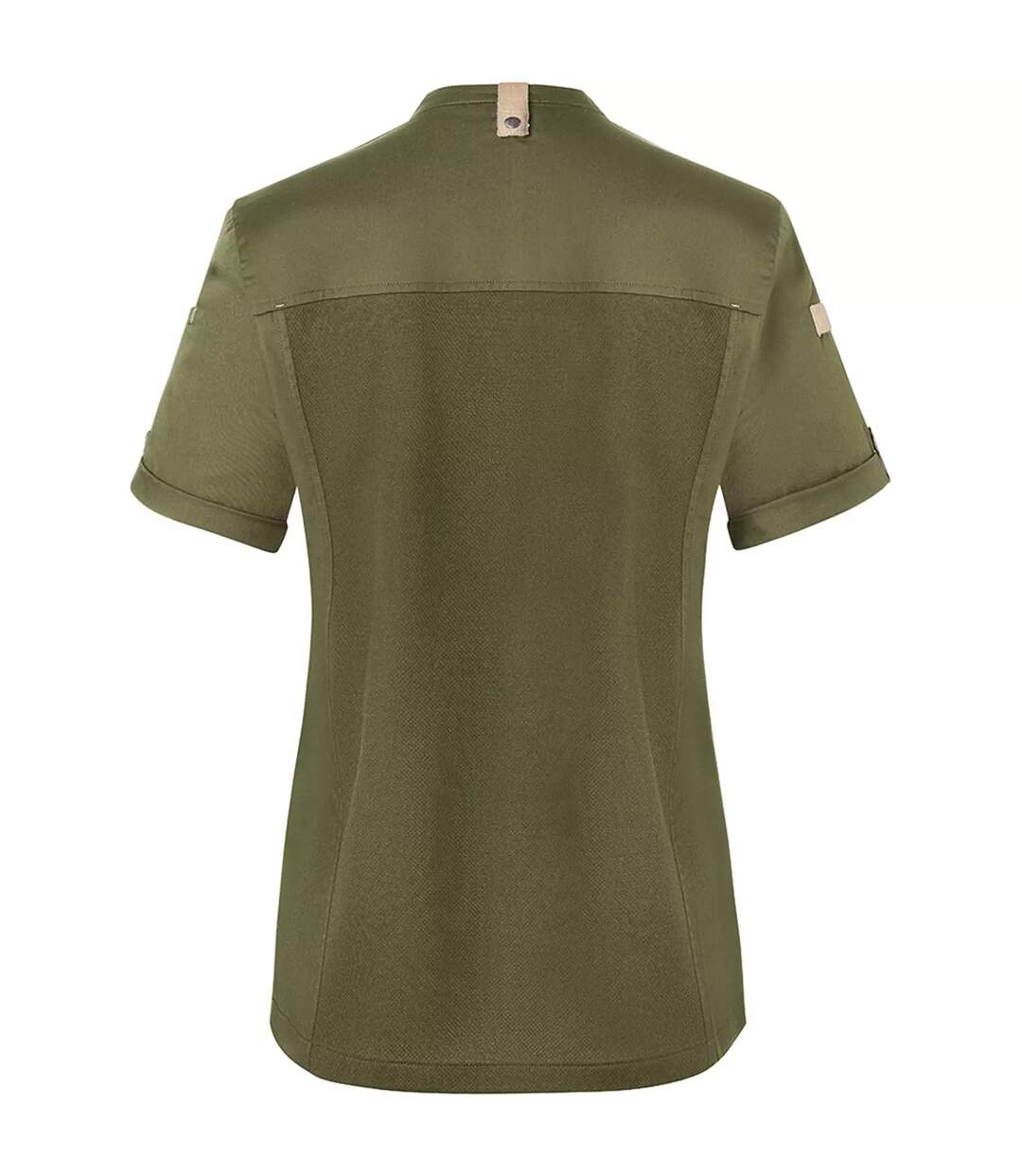 Womens/ladies Green-generation Short-sleeved Chef Jacket Moss Green Karlowsky-2