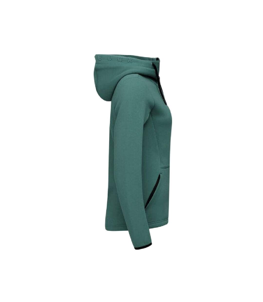 Womens/ladies Pemberton Lightweight Full Zip Hoodie Pine Green Cutter & Buck-4