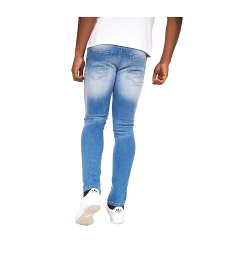 Jean Barbeck Homme Bleu Clair Délavé Crosshatch