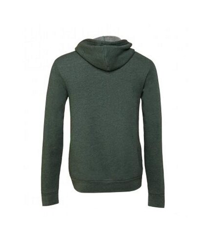 Bella + Canvas Adults Unisex Full Zip Hoodie (Heather Forest)