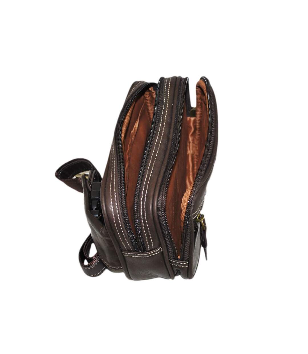 Katana - Sac ceinture en cuir - marron foncé - 7404-2