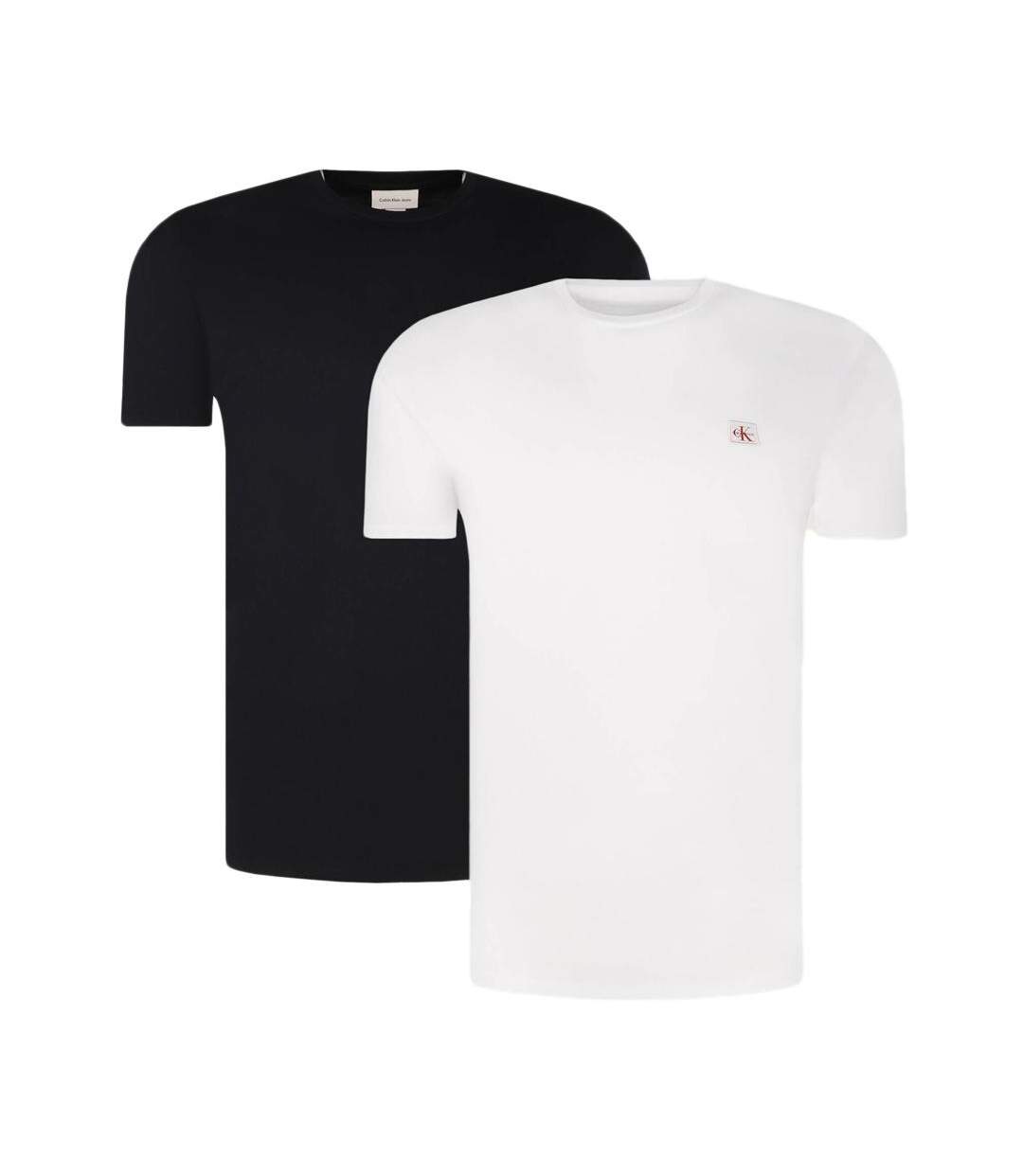 X2 t-shirts blanc/noir homme calvin klein woven label-1