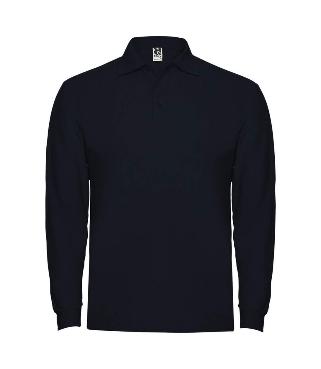 Mens estrella long-sleeved polo shirt navy blue Roly