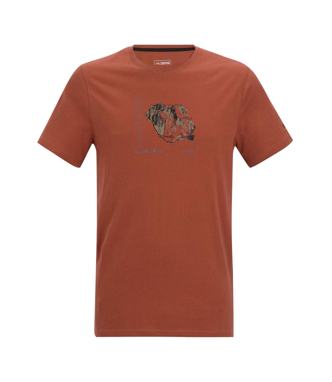 Mens Breezed Mountain Flow T-shirt Brick Regatta-2