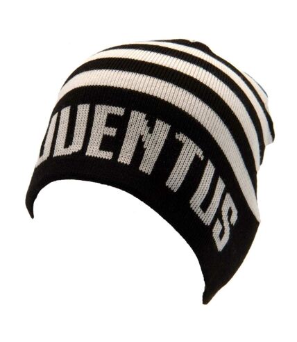 Juventus FC Striped Beanie (Black/White)