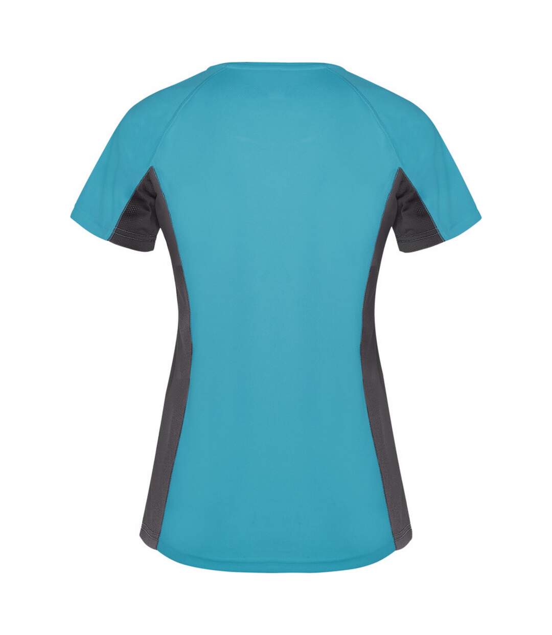 T-shirt shanghai femme turquoise vif / anthracite Roly-2