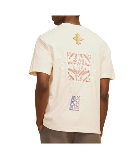 T-Shirt beige homme jack & jones noho