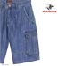 WINCHESTER INDIGO1 : Bermuda en jean homme bleu stone en coton style cargo décontracté-4