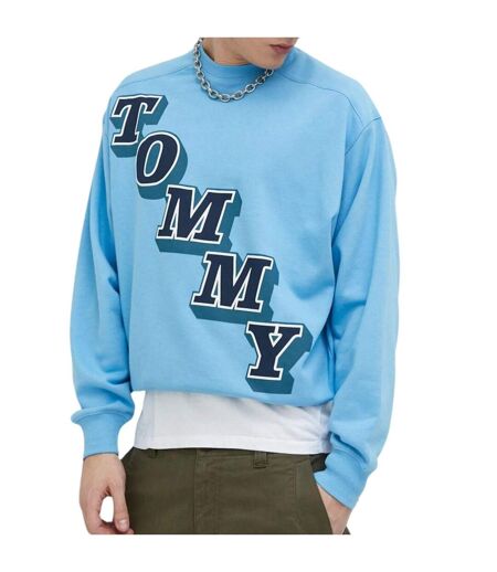 Sweat Motif/style Gros Logo Homme Bleu Tommy Jeans