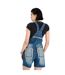 Womens/ladies Chroma Raw Edge Dungarees Dirty Washed The Ragged Priest-3