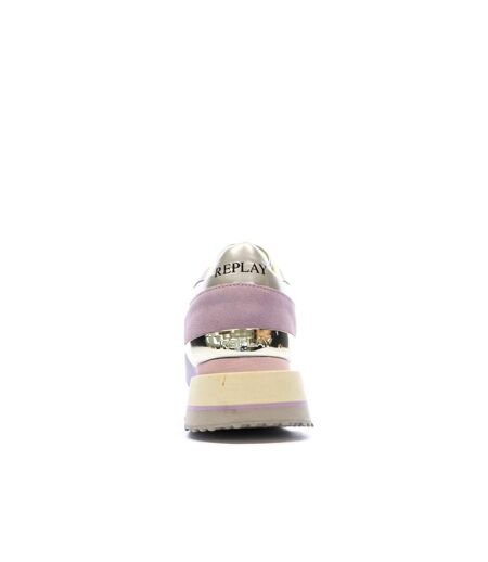 Baskets rose/lilas femme replay gws4m