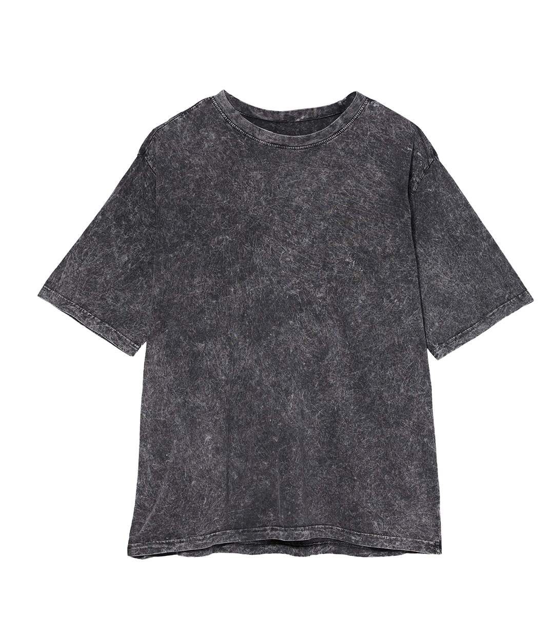 T-shirt Motif/style Délavé À L'acide Homme Gris Noir Build Your Brand-1