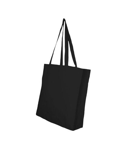 Recycled Cotton Gusseted Tote Bag One Size Black United Bag Store