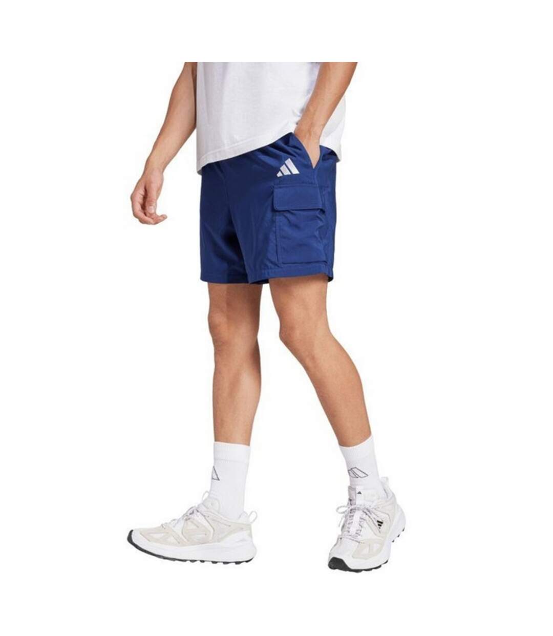 Short À Poches Style Petit Logo Essentials Homme Bleu Marine Adidas-4