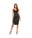 Womens/ladies Lace Detail Side Slit Midi Dress Black Missy Empire-3