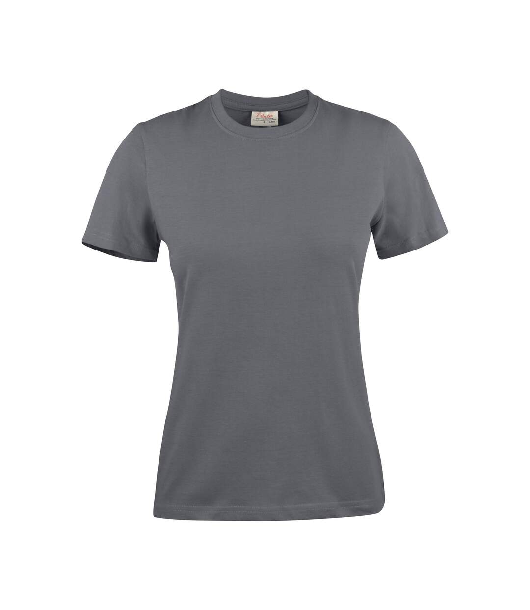 Womens/ladies Heavy T-shirt Steel Grey Printer-2