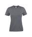 Womens/ladies Heavy T-shirt Steel Grey Printer-2
