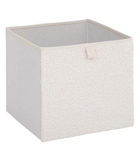 Boîte de Rangement Bouclette 31x31cm Blanc
