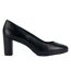 Womens/ladies walk pleasure leather court shoes black Geox