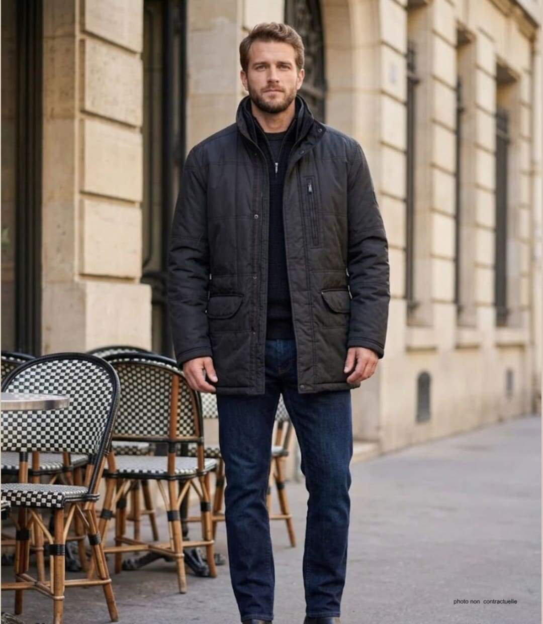 WINCHESTER NOVAK — Parka doublée tissu déperlant noir : l'alliance parfaite du style et de la protection-5
