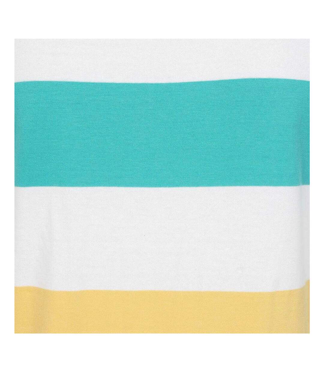 Womens/ladies Striped T-shirt Dress Multicoloured Lazy Jacks-4
