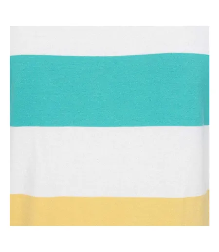 Womens/ladies Striped T-shirt Dress Multicoloured Lazy Jacks