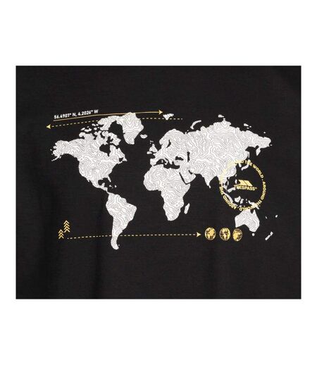 Mens Ohio Map Tp75 T-shirt Black Trespass