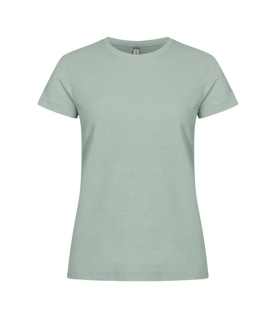 Womens/ladies Basic T-shirt Sage Green Clique-1