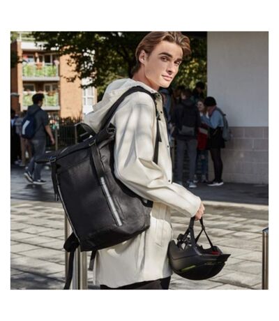 Urban Commute Roll Top Backpack One Size Black Quadra