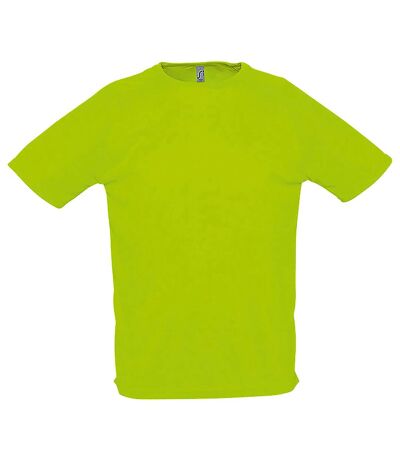 SOLS Mens Sporty Short Sleeve Performance T-Shirt (Neon Green)