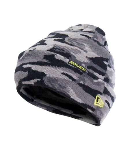 Bonnet Motif/style Camouflage Homme Gris Bauer