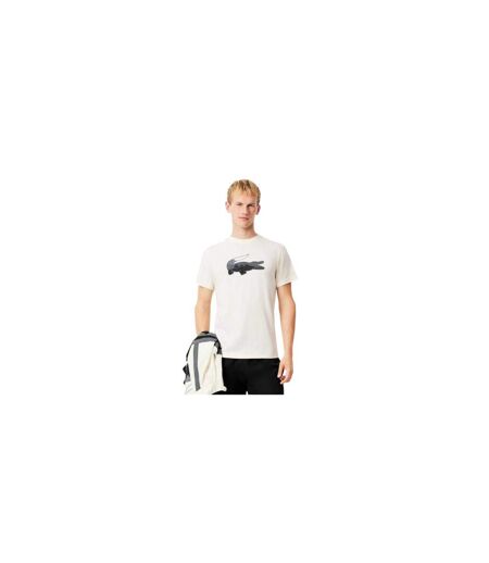 T-shirt Motif/style Imprimé Crocodile Homme Blanc Lacoste