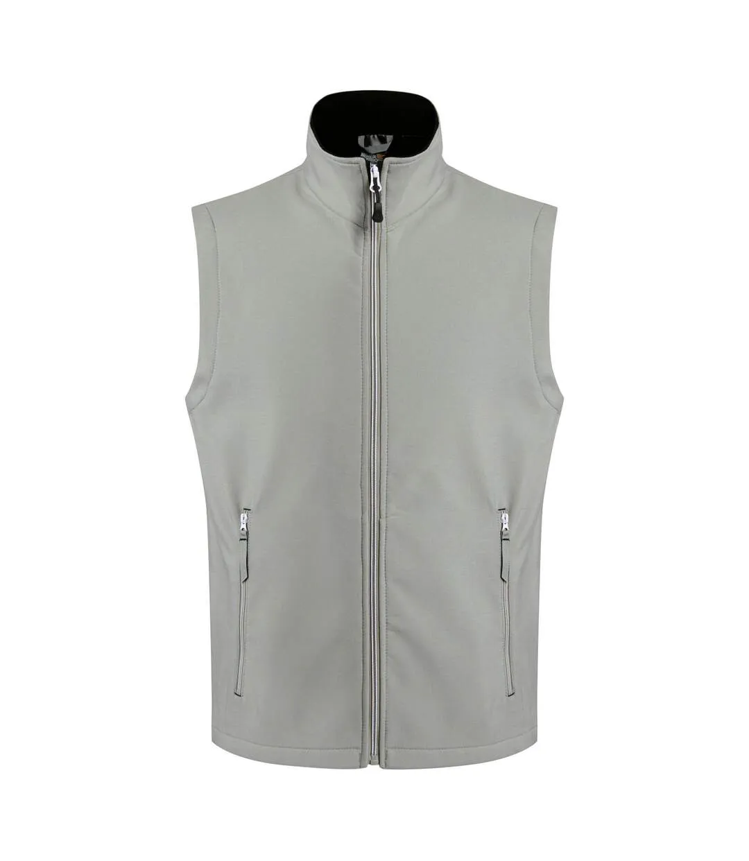 Mens Ascender Softshell 2 Layer Body Warmer Mineral Grey Black Regatta-2
