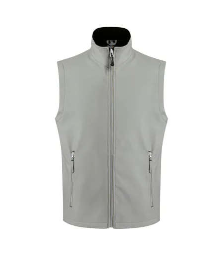 Mens Ascender Softshell 2 Layer Body Warmer Mineral Grey Black Regatta