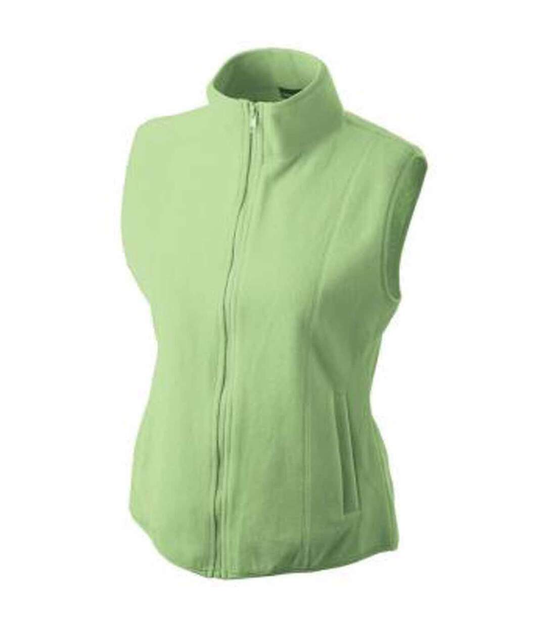 Gilet sans manches bodywarmer polaire femme - JN048 - vert citron-1