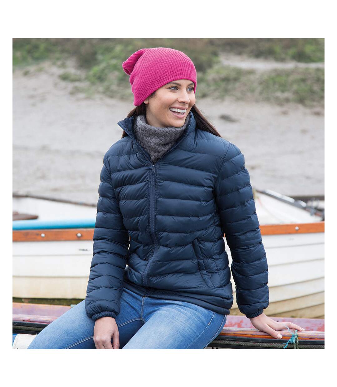 Result Ladies/Womens Ice Bird Padded Jacket (Water Repellent & Windproof) (Navy Blue)